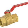 Jomar Valve T-100SSS Series, 2 Piece, Full Port, Brass, NPT Threaded, Steam Trim, 600 WOG Ball Valve