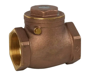 1" Jomar Valve T-501, Horizontal Swing Check Valve, Brass, NPT Threaded, Class 125, 200 WOG