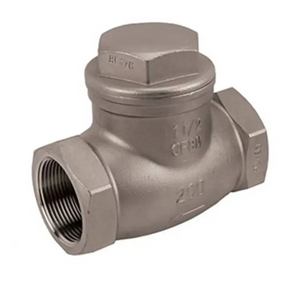 Jomar Valve T-550 Series, Horizontal Swing Check Valve, Stainless Steel, NPT Threaded, 200 WOG