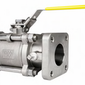 Jomar Valve T-SS-1000N-4B Series, 3 Piece, 4 Bolt, Full Port, Stainless Steel, Swing Out Body, Threaded/Socket Weld/Square Flange Connection, Stainless Steel Ball & Stem, Drain Tap, 1000 WOG Ball Valve