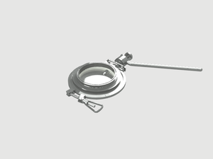 CORA CV Series 6" Ultra Sanitary Butterfly Valve, 2 Piece, Tri-Clamp type, Manual Lever, 316L Stainless Steel Body- FDA food grade white translucent silicone seal