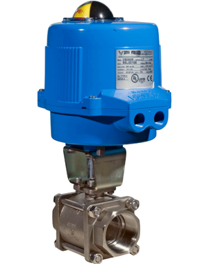 1" Bonomi M8E710190V**-0* 30°/ 60°/ 90° V-Port Ball Valve, 2-Way, Stainless Steel , Full Port, NPT Threaded, with Metal Electric Actuator with Positioner OR Positioner with Battery Backup - For Steam