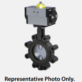 6" Max-Air 060-051-582-D824H-MA - Lug Style Butterfly Valves, Double Acting Pneumatic, Epoxy Coated Ductile Iron Body, Stainless Steel Disc, BUNA Seat
