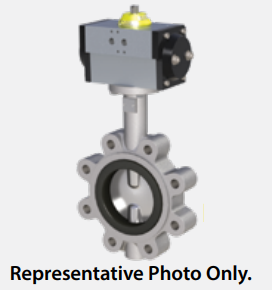 24" Max-Air 240-651-492-D823H-MA - Lug Style Butterfly Valves, Double Acting Pneumatic, Stainless Steel Body, Polished Stainless Steel Disc, VITON Seat