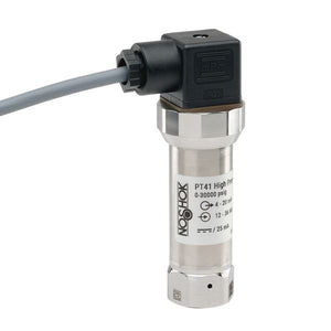NOSHOK PT41 Series High Pressure Fixed Range Pressure Transmitter PT41-100000psig-2-2-6-14, 0 to 100000 psig, 0 VDC to 5 VDC, 3-Wire, ±0.25% Span, DIN Form A With 1/2 NPT Female Conduit