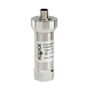NOSHOK PT41 Series High Pressure Fixed Range Pressure Transmitter PT41-100000psig-2-5-6-18, 0 to 100000 psig, 0 VDC to 10 VDC, 3-Wire, ±0.25% Span, DIN Form A With 3 Ft Cable
