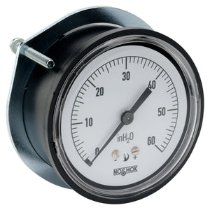 2-1/2" NOSHOK 200 Series Pressure Gauge, Back Connection - ABS Case