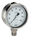 NOSHOK 400/500 Series All Stainless Steel Dry & Liquid Filled Pressure Gauges, 40-500-300-psi/kPa-MIP, 304 SS Case, 316 Stainless Steel Internals, 300 psi/kPa, 1/2