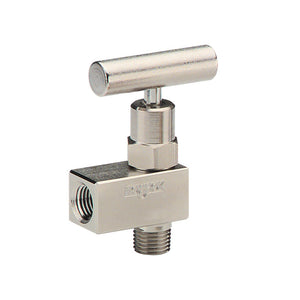 NOSHOK 100 Series Mini Needle Valves, 102-MFB, 1/4" NPT, Male x Female, Brass, 0.172" Orifice Hard Seat