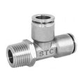 STC RTS 12mm R1/4 W Run Tee (Swivel)- Stainless Steel (Gripper Style) Fittings, R1/4