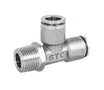 STC RTS 12mm R1/4 W Run Tee (Swivel)- Stainless Steel (Gripper Style) Fittings, R1/4