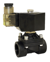 STC 2P160- 1/2" NPT Solenoid Valve, Nylon Plastic Body, 2-Way, Normally Closed, Direct Lift Diaphragm