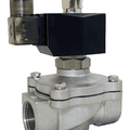 STC 2SO160-500-  NPT Solenoid Valve, 304 Stainless Steel Body, 2-Way, Normally Open, Direct Lift Diaphragm