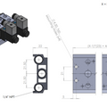 STC 4V-200M-8 Mounted Manifold- Aluminum Base, 1/8