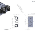 STC 4V-400M-8 Mounted Manifold- Aluminum Base, 1/8