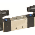 STC 4V120-1/8 Solenoid Valve- Air Return (double solenoid), 4-Way, 5-Port, 2-Position