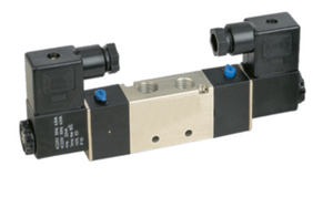 STC 4V330C-3/8 Solenoid Valve- Air Return (double solenoid),Closed Center, 4-Way, 5-Port, 2-Position