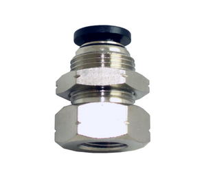 STC BC 1/8" N1/8 K Bulkhead Connector- Push-In Air Fitting, 1/8" NPT,0-180 psi