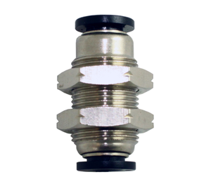 STC BU 3/16" K Bulkhead Union- Push-In Air Fitting, 0-180 psi