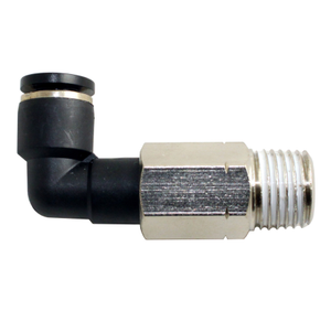 STC EE 6mm M5 K Extended Elbow- Push-In Air Fitting, M5X0.8,0-180 psi