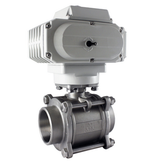 STC E 1-1/4" NPT Electric Actuated Ball Valve 2-Way, Full Port with Actuator, and On/Off Indicator