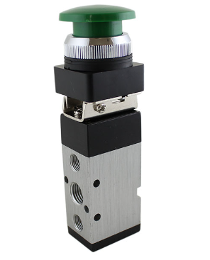 STC MSV-86522PB Manual Air Valve- 1/4" NPT, 4 Way, 5 Port, 2 Position Valves - Palm Button Momentary