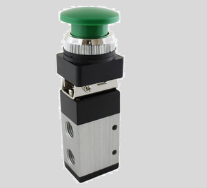 STC MSV-98322PB Manual Air Valve- 1/4" NPT, 3 Way, 3 Port, 2 Position Valves - Palm Button Momentary