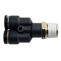 STC YC 8mm R1/4 K Y-Connector- Push-In Air Fitting, R1/4,0-180 psi