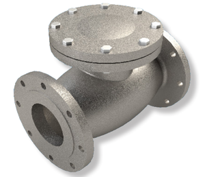 2-1/2" SVF Flow Control 432CSF-8 Swing Check Valve, Cast Steel Body, Trim 8, 300# Flanged