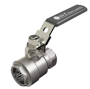 1/2" SVF Flow Control 26SS Series, 2-Piece, Stainless Steel Ball Valve, Full Port, RTFE Seat, Threaded, 2000 WOG