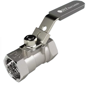 1 " SVF Flow Control 15SS Series, 1-Piece, Stainless Steel Ball Valve, Reduced Port, RTFE Seat, Threaded, 1000 WOG