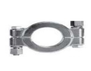 4" Sanitary Solutions SS13ILBV-4-304, Schedule 5 I-Line Bolted Clamp, 304 Stainless Steel