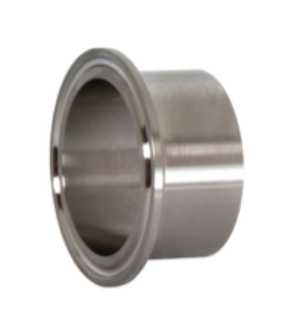 6" Sanitary Solutions SS14WMV-6-316L, Schedule 5 Pipe Short-Weld Ferrule, 316L Stainless Steel