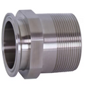 Sanitary Solutions SS21MP, 304 Stainless Steel Clamp x Male NPT Adapters