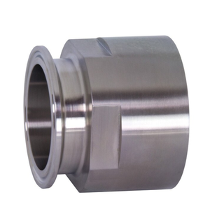 2-1/2" x 1-1/2" Sanitary Solutions SS22MP-2.5x1.5-316L, 316L Stainless Steel Clamp x Female NPT Adapter