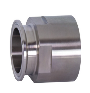 Sanitary Solutions SS22MP, 304 Stainless Steel Clamp x Female NPT Adapters