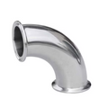 Sanitary Solutions SS2CMP, 90° Clamp Elbow, Polish ID/OD, 304 Stainless Steel