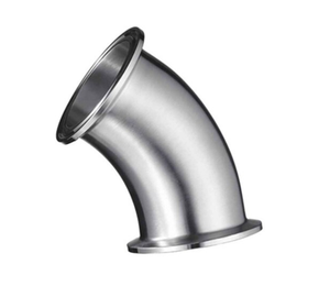 8" Sanitary Solutions SS2KMP-8-316L, 45° Clamp Elbows, Polish ID/OD, 316 Stainless Steel