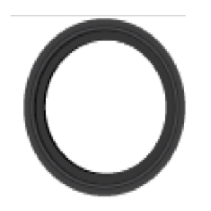 2-1/2" Sanitary Solutions SS40MPF-E-2.5, Black Flanged EPDM Clamp Gasket, Type 2