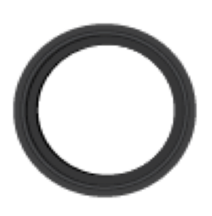 2" Sanitary Solutions SS40MPF-SFY-2, Black Flanged VITON Clamp Gasket, Type 2