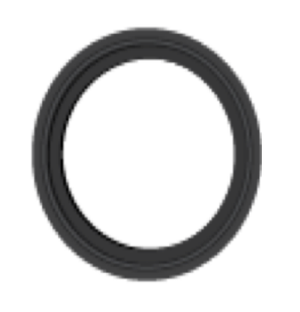2" Sanitary Solutions SS40MPF-UW-2, White Flanged BUNA Clamp Gasket, Type 2