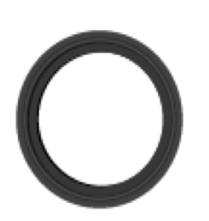 10" Sanitary Solutions SS40MPF-U-10, Black Flanged BUNA Clamp Gasket, Type 2