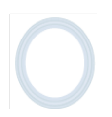 10" Sanitary Solutions SS40MPF-XW-10, White Flanged Silicone Clamp Gasket, Type 2