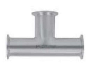 Sanitary Solutions SS7MP, Clamp Tee, Polish ID/OD, 316 Stainless Steel