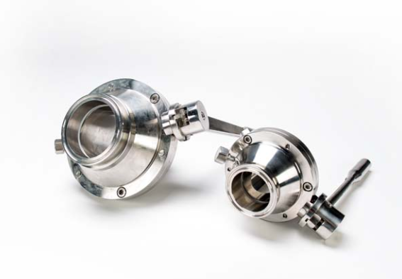 Sanitary Solutions SSPPBV, Dual Purge Port ,Clamp Ball Valve- 304 Body