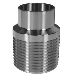 3" Sanitary Solutions SS19WB-3-304, Weld End x Male NPT Adapter, 304 Stainless Steel