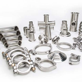 Sanitary Solutions SS13MHM3P-304, Heavy Duty Three Segment Clamp, With Open Hole Wing Nut, 304 Stainless Steel