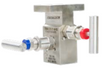 Tek-Trol Tek-Sub 7500A-2VM-PF-8N-SS, 2-Way Block and Bleed Manifold Valve, Flange x 1/2