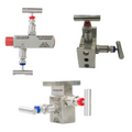 Tek-Trol Tek-Sub 7500A Series, 2-Way Block and Bleed Manifold Valve, Flange/FNPT End Connection, PTFE Seal, 316 Stainless Steel Body, 6000 psi