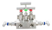 Tek-Trol Tek-Manifold 7500A-5VM-PF-8N-SS, 5-Way Block and Bleed, Flange x 1/2